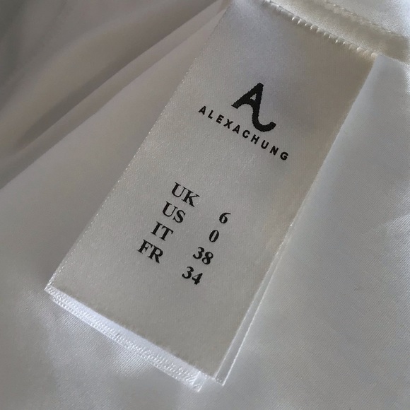 AlexaChung White 100% Cotton Pleated Placket Tuxedo Shirt - Picture 10 of 13